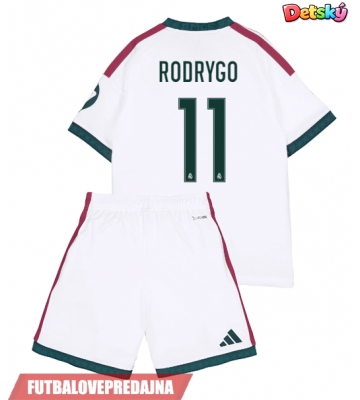 Lacne Dětský Futbalové dres Real Madrid Rodrygo Goes #11 2026-27 Krátky Rukáv - Domáci (+ trenírky)